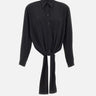 MM6 MAISON MARGIELA Camicia asimmetrica annodata BLACK Donna 