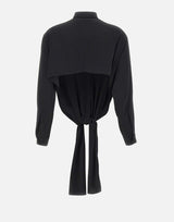 MM6 MAISON MARGIELA Camicia asimmetrica annodata BLACK Donna 