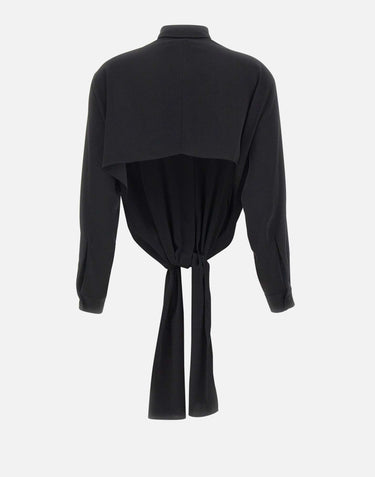 MM6 MAISON MARGIELA Camicia asimmetrica annodata BLACK Donna 