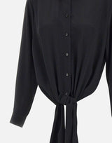 MM6 MAISON MARGIELA Camicia asimmetrica annodata BLACK Donna 