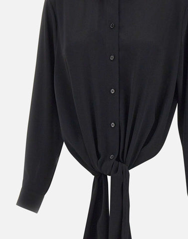 MM6 MAISON MARGIELA Camicia asimmetrica annodata BLACK Donna 