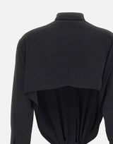 MM6 MAISON MARGIELA Camicia asimmetrica annodata BLACK Donna 