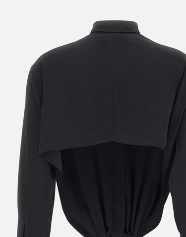 MM6 MAISON MARGIELA Camicia asimmetrica annodata BLACK Donna 
