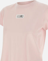 MM6 MAISON MARGIELA T-shirt in cotone "Numeric" Pink Donna 