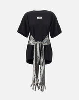 T-shirt in cotone con guanti con paillettes S52GC0358 M20170900 MM6 MAISON MARGIELA 