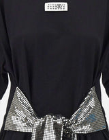 T-shirt in cotone con guanti con paillettes S52GC0358 M20170900 MM6 MAISON MARGIELA 