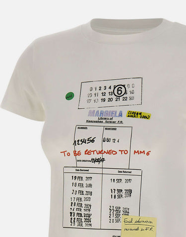 MM6 MAISON MARGIELA T-shirt stampata WHITE Donna 