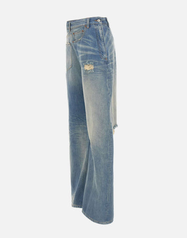 Jeans gamba larga twist S52LA0243 M30016961 MM6 MAISON MARGIELA 