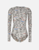 MM6 MAISON MARGIELA Body con stampa logo MULTICOLOR Donna 