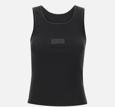 MM6 MAISON MARGIELA Canotta a costine in jersey BLACK Donna 