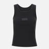 MM6 MAISON MARGIELA Canotta a costine in jersey BLACK Donna 