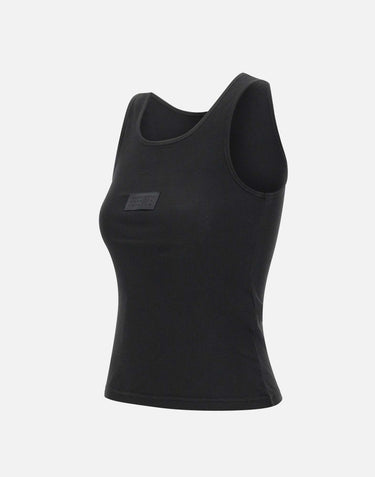 MM6 MAISON MARGIELA Canotta a costine in jersey BLACK Donna 