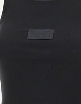 MM6 MAISON MARGIELA Canotta a costine in jersey BLACK Donna 
