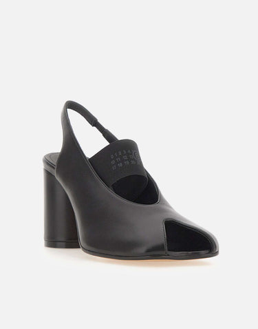 MM6 MAISON MARGIELA "Slingback Anatomic Numeric" BLACK Donna 
