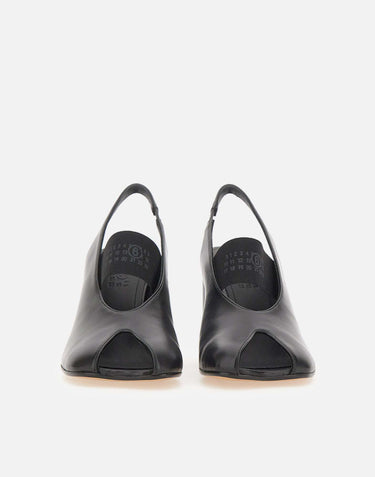 MM6 MAISON MARGIELA "Slingback Anatomic Numeric" BLACK Donna 
