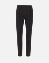 MM6 MAISON MARGIELA Pantaloni skinny con fori BLACK Donna 