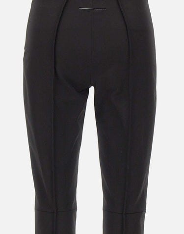 MM6 MAISON MARGIELA Pantaloni skinny con fori BLACK Donna 