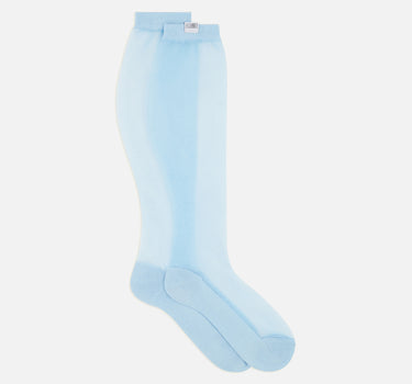 MM6 MAISON MARGIELA Calzini al ginocchio trasparenti Light Blue Donna 