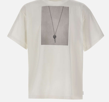 MM6 MAISON MARGIELA T-shirt over con stampa chiave WHITE Uomo 