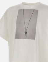 MM6 MAISON MARGIELA T-shirt over con stampa chiave WHITE Uomo 