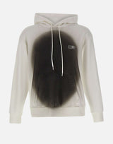 MM6 MAISON MARGIELA Felpa con stampa spray WHITE Uomo 