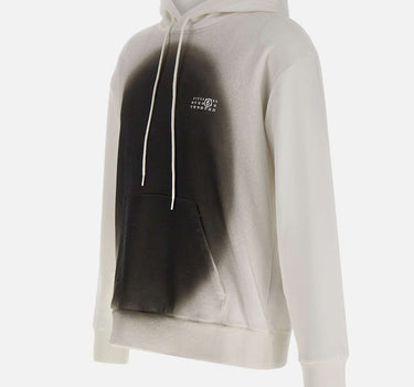 MM6 MAISON MARGIELA Felpa con stampa spray WHITE Uomo 