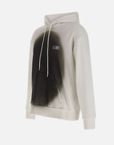 MM6 MAISON MARGIELA Felpa con stampa spray WHITE Uomo 