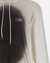 MM6 MAISON MARGIELA Felpa con stampa spray WHITE Uomo 