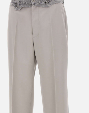 MM6 MAISON MARGIELA Pantaloni sartoriali con vita in denim GREY Uomo 