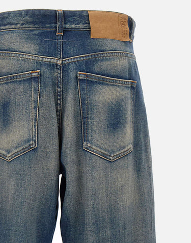 MM6 MAISON MARGIELA Jeans a gamba larga BLUE Uomo 