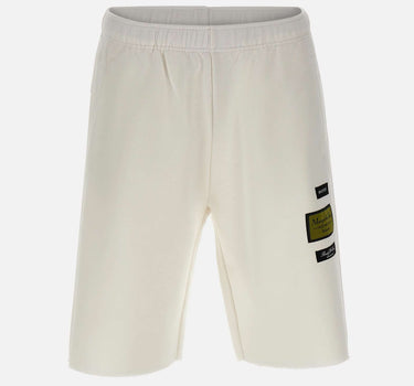 MM6 MAISON MARGIELA Shorts felpati con patch WHITE Uomo 
