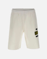 MM6 MAISON MARGIELA Shorts felpati con patch WHITE Uomo 