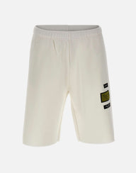 MM6 MAISON MARGIELA Shorts felpati con patch WHITE Uomo 