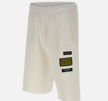 MM6 MAISON MARGIELA Shorts felpati con patch WHITE Uomo 