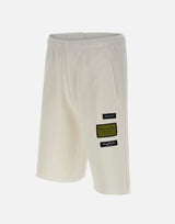 MM6 MAISON MARGIELA Shorts felpati con patch WHITE Uomo 