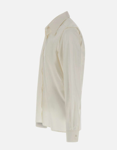 MM6 MAISON MARGIELA Camicia con impunture a vista WHITE Uomo 