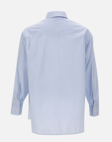 MM6 MAISON MARGIELA Camicia over in cotone Light Blue Uomo 
