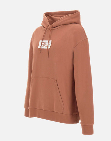MM6 MAISON MARGIELA Felpa con cappuccio in jersey ORANGE Uomo 