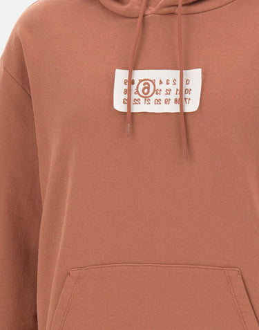 MM6 MAISON MARGIELA Felpa con cappuccio in jersey ORANGE Uomo 
