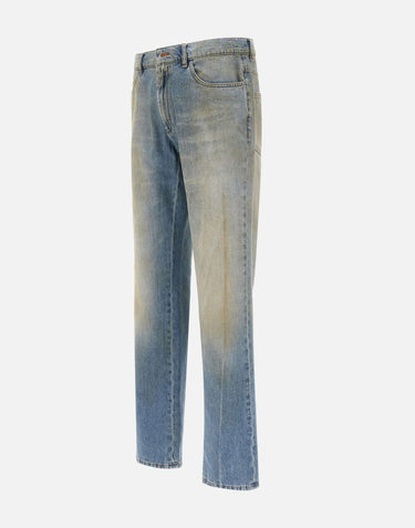 MM6 MAISON MARGIELA Jeans effetto ingiallito Light Blue Uomo 