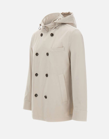 MONTECORE Giacca doppiopetto con cappuccio GREY Uomo 