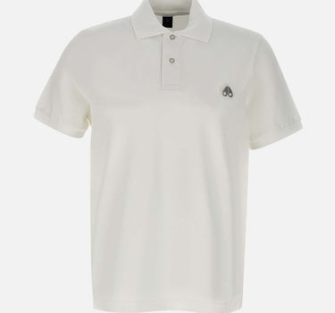 MOOSE KNUCKLES Polo "Everett" in cotone WHITE Uomo 