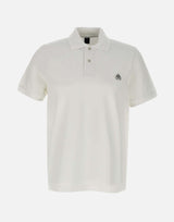 MOOSE KNUCKLES Polo "Everett" in cotone WHITE Uomo 