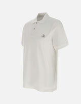 MOOSE KNUCKLES Polo "Everett" in cotone WHITE Uomo 