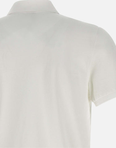 MOOSE KNUCKLES Polo "Everett" in cotone WHITE Uomo 