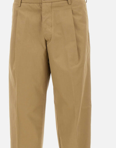 MYTHS Pantalone in misto cotone BROWN Uomo 