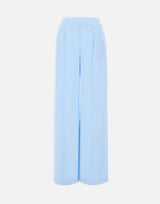 NISSA Pantaloni in crêpe a vita alta Light Blue Donna 
