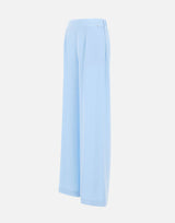 NISSA Pantaloni in crêpe a vita alta Light Blue Donna 