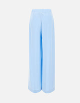 NISSA Pantaloni in crêpe a vita alta Light Blue Donna 