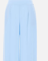 NISSA Pantaloni in crêpe a vita alta Light Blue Donna 